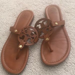 Tory Burch “Miller” flip flop sandals - brown